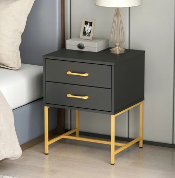 Black and gold nightstand