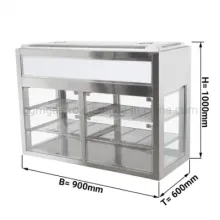 Self-Service Table Display Showcase with 2 Shelves
