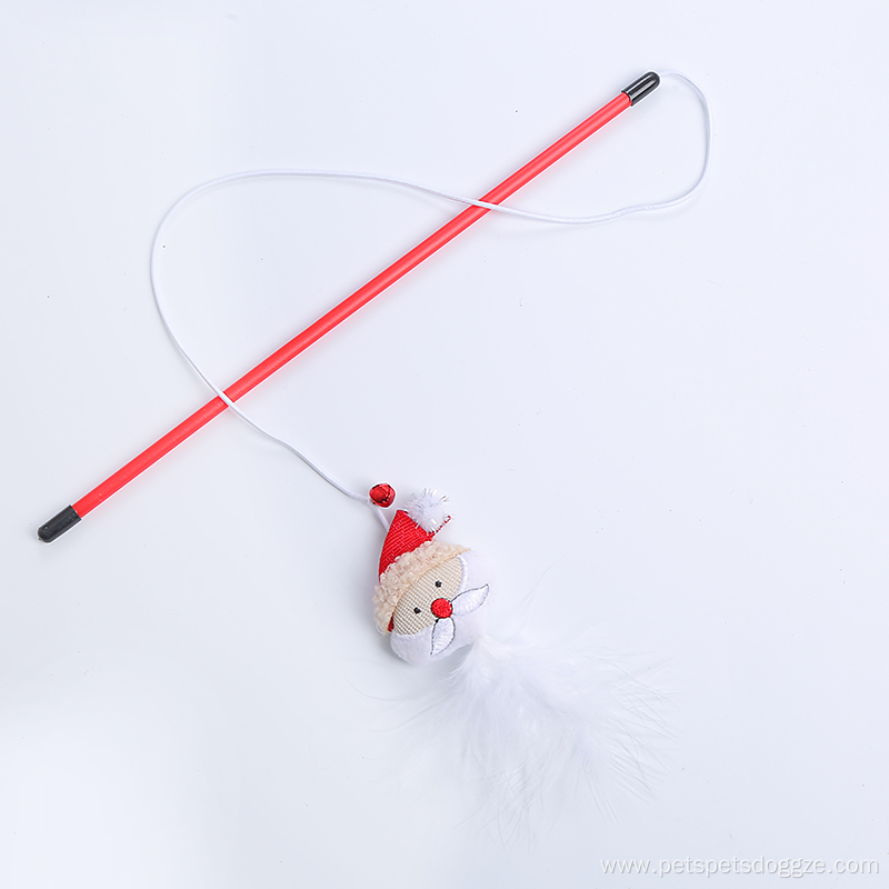 new arrival in stock Christmas cat teaser toy