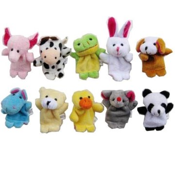 cute finger puppet, plush hand puppet, animals hand puppet