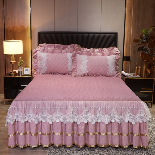 New Bazaar style yarn-dyed lace single bed skirt