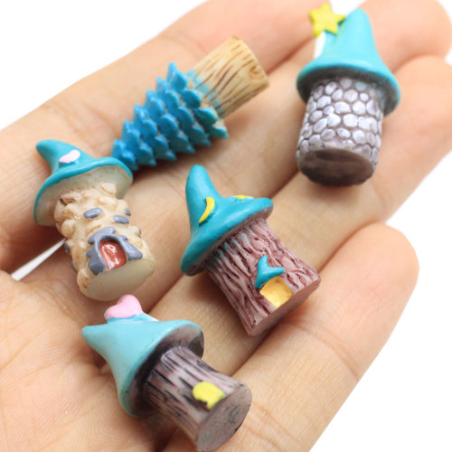 Multi Design Resin 3D Tree House Ornament Cartoon Pine Cone Star Moon Art Craft Fairy Garden Embellishment Jewelry Making Craft