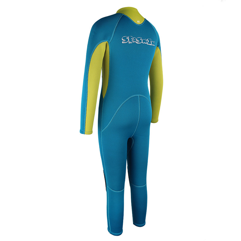 Seaskin Boys Chest Zipper Lightweight Neoprene Wetsuits