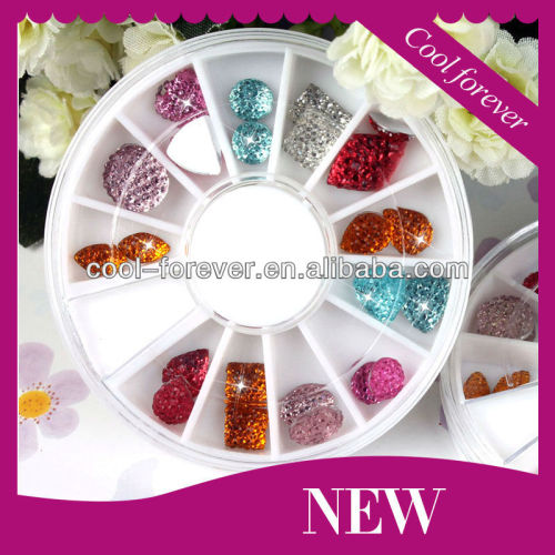 2013 newest rhinestone design metal 3D nail art decoration