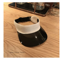 Foldable transparent PVC sun visor cap hat