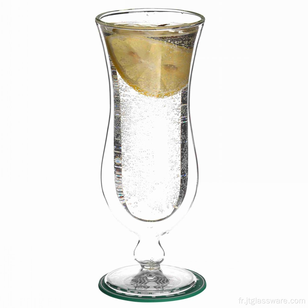 Tasses en verre à double paroi de poids borosilicaté