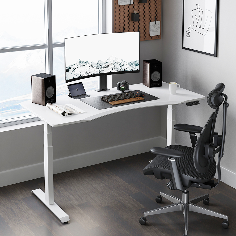 Electric Adjustable Desk With Storage