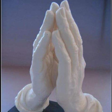Praying hands bust