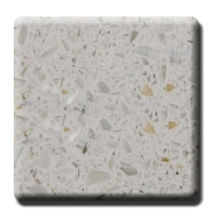 Non - Radioactive Seamless Cream Acrylic Solid Surface Stone Tiles For Bathroom Kitchen /