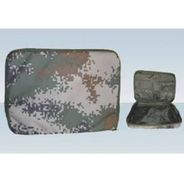Military hand holding briefcase