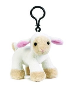 custom plush lamb keychain , soft keychain plush lamb