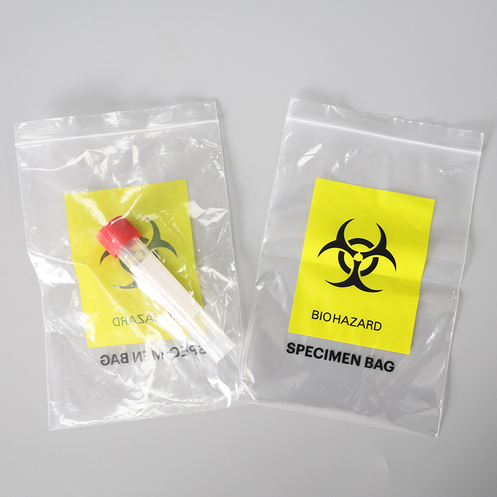 Sacos de transporte de amostras de biohazard de laboratório plástico personalizado