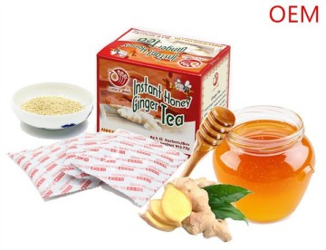 Rich flavors OEM honey ginger instant tea