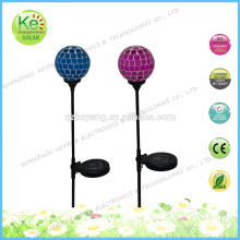 Square patch glass ball stake solar LED light