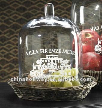 Firenze Glass Bell Jar, Cake Glass Dome, Small Size