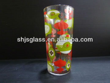 lovely printing with glass cup