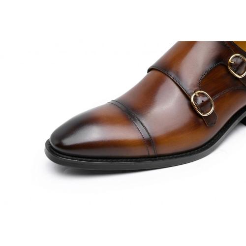 Double Strap Men's Leather Shoes