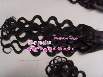 Italian wave hair weft, remy human hair