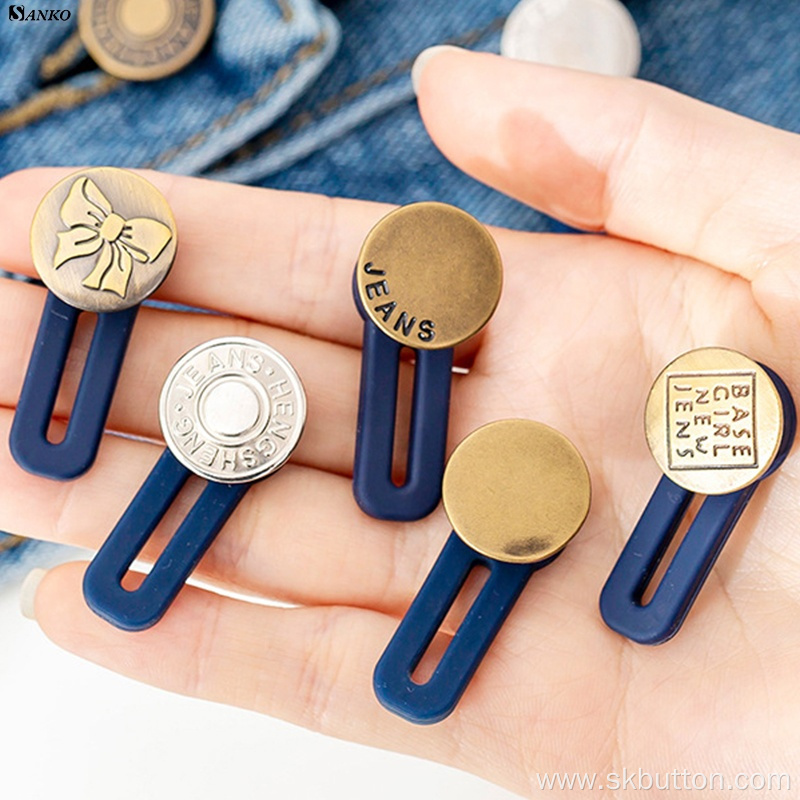 No Sew Instant Button Detachable Jean Button Pins