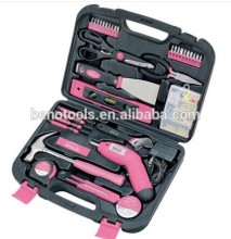 UK design Precision Tools 135-Piece Household Pink Tool Kit Ladies