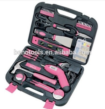 UK design Precision Tools 135-Piece Household Pink Tool Kit Ladies