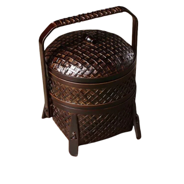 Sustainable Bamboo Craft Box with Lacquer Coating for Gift Baskets & Storage