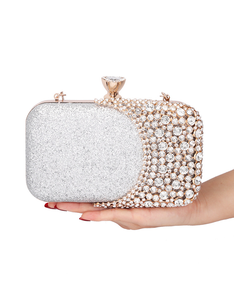 Dinner Bag European and American Ladies Handbag Diamond-studded Banquet Clutch New Small Bag