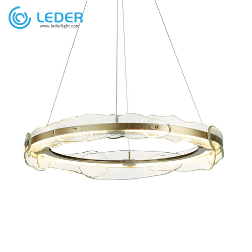 LEDER Glass Round Crystal Chandelier