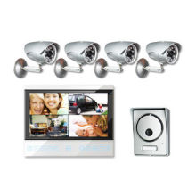 Video doorphone with quad monitor