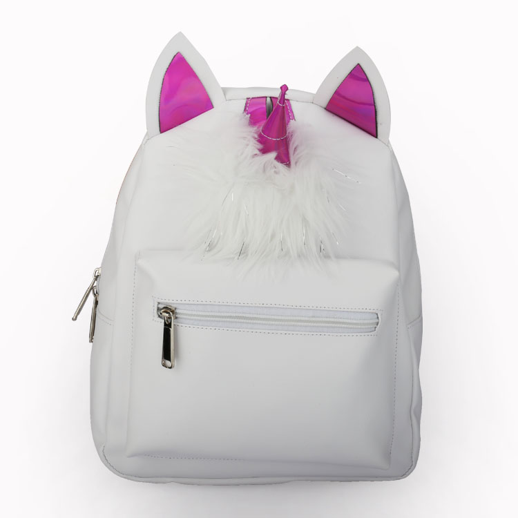 Custom logo unicore girls PU leather mini backpack for children