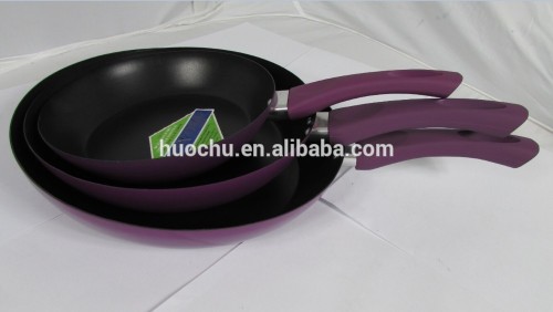 Carbon steel non stick non-stick flat bottom wok with straight edge