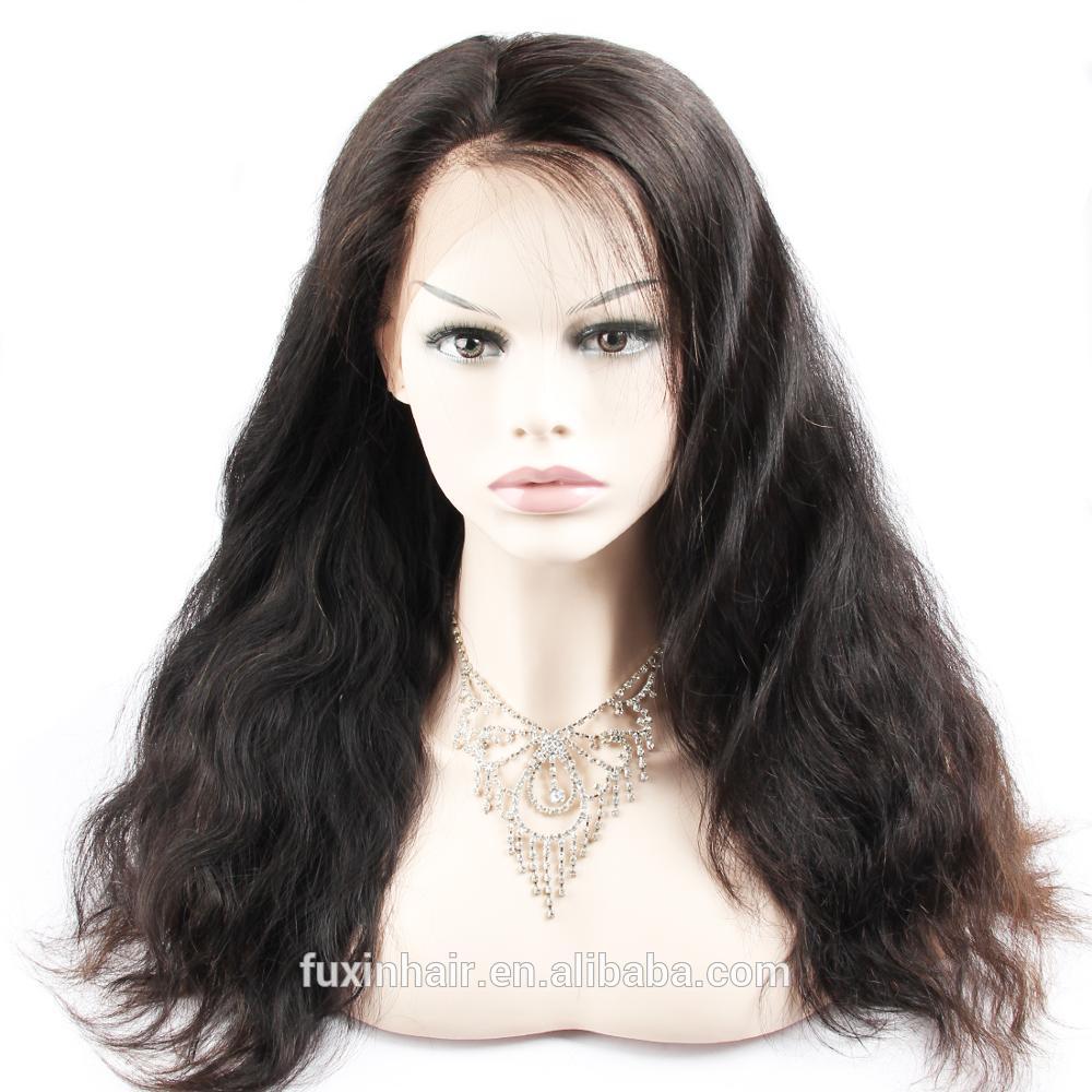 Perruque Yaki Straight Thin Skin Transparent Full Lace Wig Preplucked Swiss Lace Frontal Malaysian Hair wig