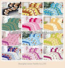 lesen Hot sale nice pigment printed 100% polyester microfiber peach skin fabric