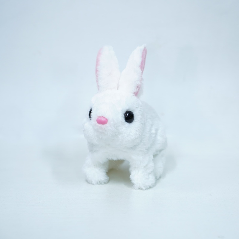 Vivid Jumping Long Fur Carrot Bunny Toy