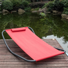 Outdoor Rocking Hammock Lounger Swing with Pillow for Patio and Garden