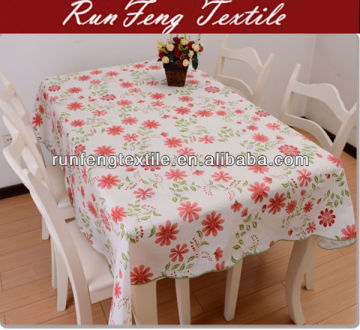 plastic table clothes flower printing home textile