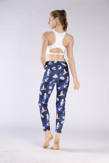 Women's Elastic Printed Sleep Leggings