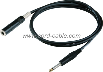 DMD Series Stereo Jack Socket to Mono Jack Microphone Cable