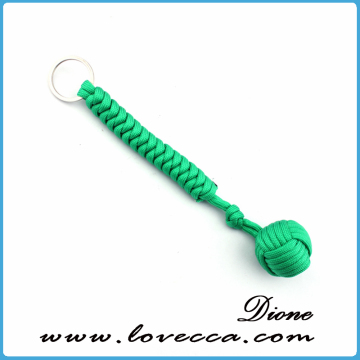 Colorful paracord keychain survival custom paracord keychain with glass ball