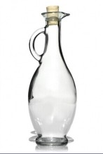 500ml Clear Glass Oil & Vinegar Bottles (Cork Top)