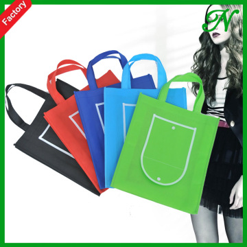 Pocket foldable tote bags Foldable Non Woven Shopping Tote Bag