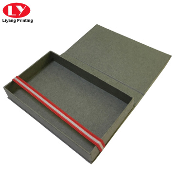 Caja de regalo de empaquetado de corbata de alta calidad gris