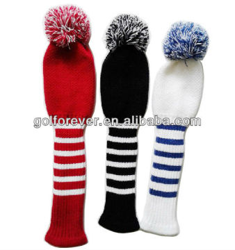 knitted golf head cover wooly material