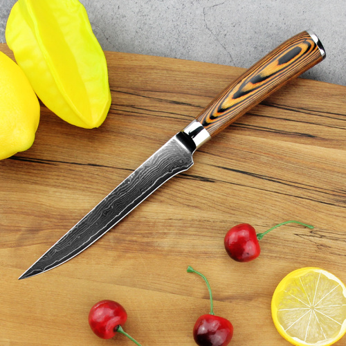 Premium Wooden handle Damascus Boning Knife