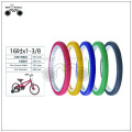Neumático de bicicleta multicolor de 16 pulgadas no neumático