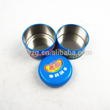 round shaped metal cookie candy chocolate tin container