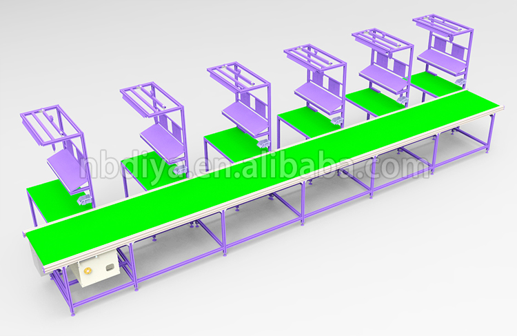 DY158 Double Face Conveyor Belt Automated Assembly Line for Workshop Material transfer