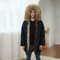 Winter High Quality Mens Parka Jacket Faux Fur