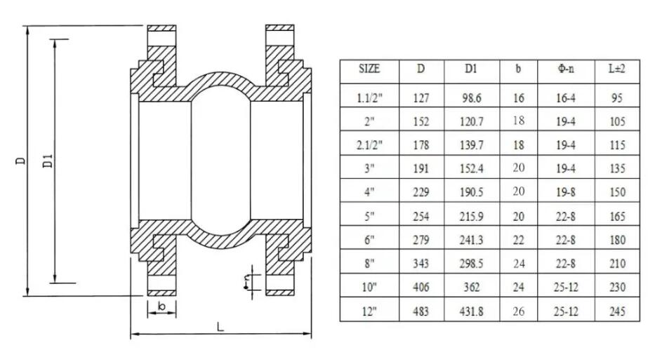 JIS 10K Rubber Expansion Joints Kxt-16 Type Single sphere flanged rubber expansion joint