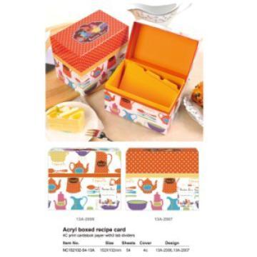 Acryl boxed recipe card